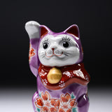 Kutani Ware Beckoning Cat Ornament "Polly"  / 九谷焼 招き猫