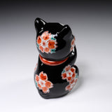 Kutani Ware Begging Cat Ornament  ”Beni” / 九谷焼 招き猫