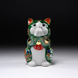 Kutani Ware Begging Cat Ornament ”Gigi” / 九谷焼 招き猫