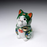 Kutani Ware Begging Cat Ornament ”Gigi” / 九谷焼 招き猫