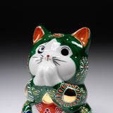 Kutani Ware Begging Cat Ornament ”Gigi” / 九谷焼 招き猫