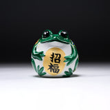Kutani Ware Animal Ornament - Happy Frog / 九谷焼 カエル