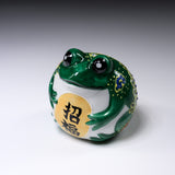 Kutani Ware Animal Ornament - Happy Frog / 九谷焼 カエル