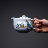 Kutani Ware Teapot - Kingfishers on a Branch / 九谷焼 ティーポット