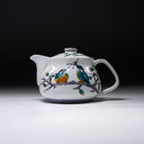 Kutani Ware Teapot - Kingfishers on a Branch / 九谷焼 ティーポット
