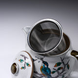 Kutani Ware Teapot - Kingfishers on a Branch / 九谷焼 ティーポット