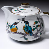 Kutani Ware Teapot - Kingfishers on a Branch / 九谷焼 ティーポット