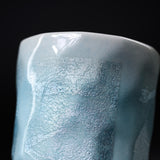 Kutani ware Yunomi Tea Cup - Ginsai Sky Blue / 九谷焼 湯呑み