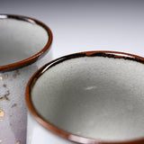 Kutani ware Pair Tea Cup - Gold Leaf / 九谷焼 ペア湯呑み