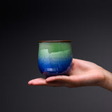 Kutani ware Pair Tea Cup - Ginsai Silver Leaf / 九谷焼 ペア湯呑み