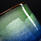 Kutani ware Pair Tea Cup - Ginsai Silver Leaf / 九谷焼 ペア湯呑み