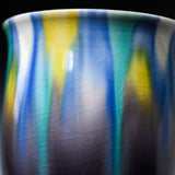 Kutani ware Shibata Hiroshi Pair Tea Cup - Saiyu / 九谷焼 ペア湯呑み