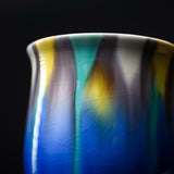 Kutani ware Shibata Hiroshi Pair Tea Cup - Saiyu / 九谷焼 ペア湯呑み