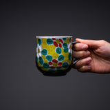 Kutani Ware Mug Cup - Yoshidaya Flower / 九谷焼 マグカップ