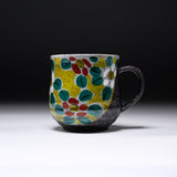 Kutani Ware Mug Cup - Yoshidaya Flower / 九谷焼 マグカップ
