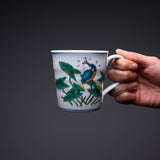 Kutani Ware Mug - Hungry Kingfisher / 九谷焼 マグカップ