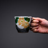 Kutani Ware Mug Cup - Gold Camellia / 九谷焼 マグカップ