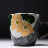 Kutani Ware Mug Cup - Gold Camellia / 九谷焼 マグカップ
