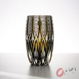 KAGAMI Crystal Edo-Kiriko Luxury Flower Vase - "Ruru" by Tatsuya Nemoto / 根本達也 - 縷々