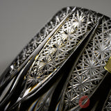 KAGAMI Crystal Edo-Kiriko Luxury Flower Vase - "Ruru" by Tatsuya Nemoto / 根本達也 - 縷々