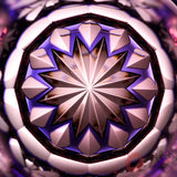 KAGAMI Crystal Multilayer Coloured Rock Glass - Flower Ball / 篠崎 英明 - 花手毬