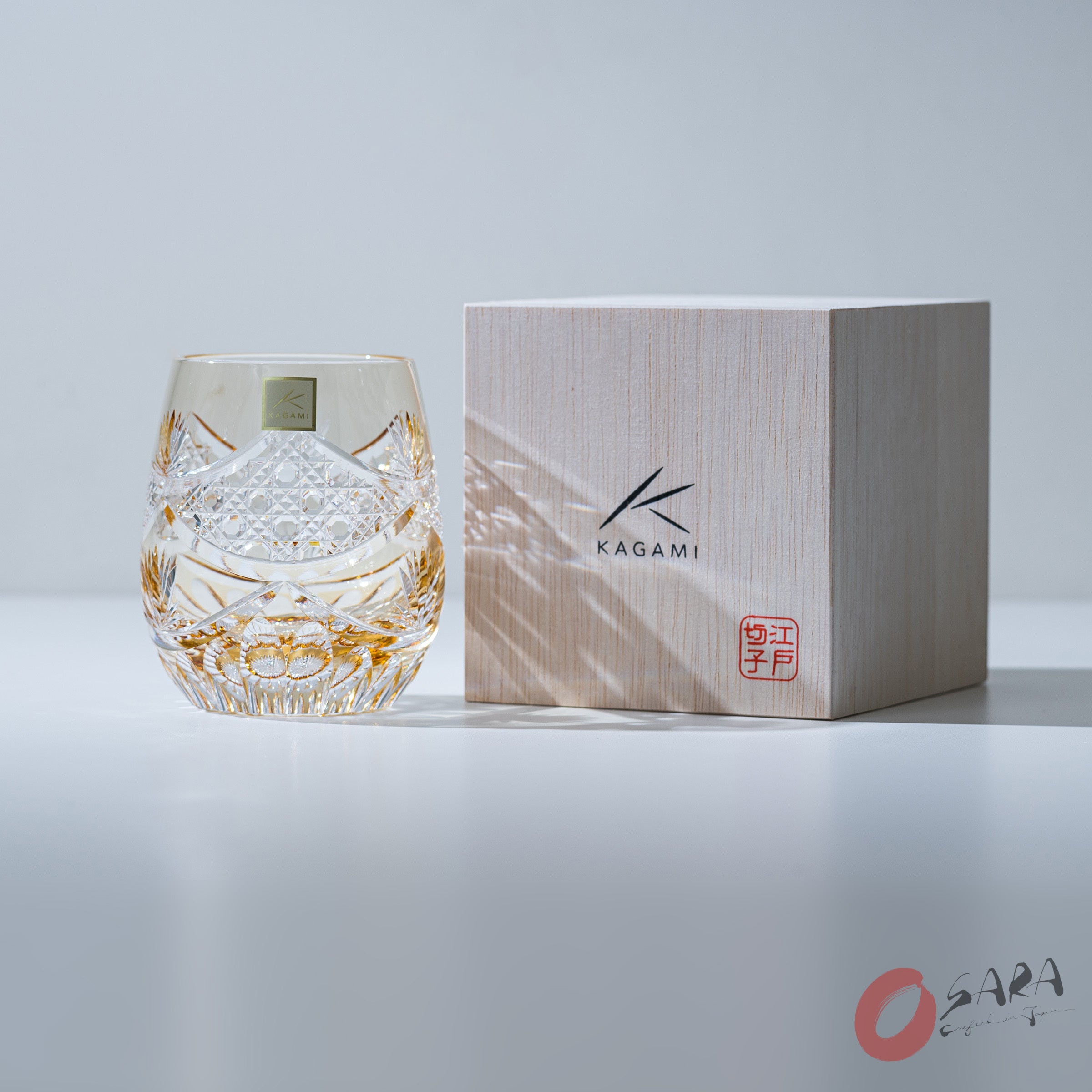 KAGAMI Crystal Premium Rock Glass - Evening Calm / 夕凪