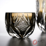 KAGAMI Crystal Premium Cold Sake Set - Subaru Black / 冷酒揃え 昴 根本達也