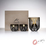KAGAMI Crystal Premium Cold Sake Set - Subaru Black / 冷酒揃え 昴 根本達也