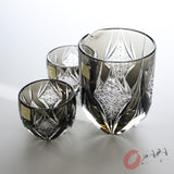 KAGAMI Crystal Premium Cold Sake Set - Subaru Black / 冷酒揃え 昴 根本達也