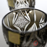 KAGAMI Crystal Premium Cold Sake Set - Subaru Black / 冷酒揃え 昴 根本達也