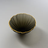 Sugahara Handmade Glassworks - Kikka Frosted Bowl - Large Black / 菅原工芸硝子 Sghr