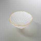 Sugahara Handmade Glassworks - Kikka Frosted Bowl - Large White / 菅原工芸硝子 Sghr