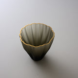 Sugahara Handmade Glassworks - Kikka Frosted Bowl - Small Black / 菅原工芸硝子 Sghr