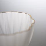 Sugahara Handmade Glassworks - Kikka Frosted Bowl - Small White / 菅原工芸硝子 Sghr