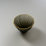 Sugahara Handmade Glassworks - Kikka Frosted Bowl - Medium Black / 菅原工芸硝子 Sghr