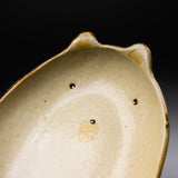 Shinichi Ozeki Polar Bear Oval Plate / 笠間焼