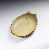 Shinichi Ozeki Polar Bear Oval Plate / 笠間焼