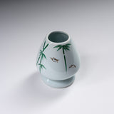 Kyo Kiyomizu Ware Matcha Whisk Stand - Sparrow with Bamboo / 茶筅立て