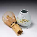 Kyo Kiyomizu Ware Matcha Whisk Stand - Inaho Sparrow / 茶筅立て