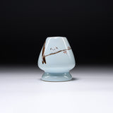 Kyo Kiyomizu Ware Matcha Whisk Stand - Striped Enaga / 茶筅立て