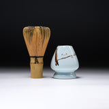 Kyo Kiyomizu Ware Matcha Whisk Stand - Striped Enaga / 茶筅立て