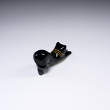 KOBEI Kiln Aoyu Cat Ornament - Black Mini / 幸兵衛窯 青釉オーナメント