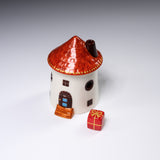 KOBEI Kiln Christmas Series - Little House with Present Ornament / 幸兵衛窯 クリスマスオーナメント