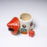 KOBEI Kiln Christmas Series - Little House with Present Ornament / 幸兵衛窯 クリスマスオーナメント