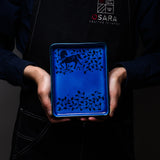 KOBEI Kiln Aoyu Rectangle Plate - Horse and Ivy / 幸兵衛窯 青釉プレート