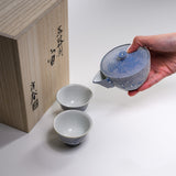 KOSHUN Kiln Kyo Kiyomizu Ware Shizuku Series Tea Set - Sora / 洸春窯 茶器セット 宙