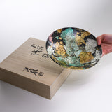 KOSHUN Kiln Kyo Kiyomizu Ware Hakkei Series Shallow Bowl / 洸春窯 浅鉢 箔景
