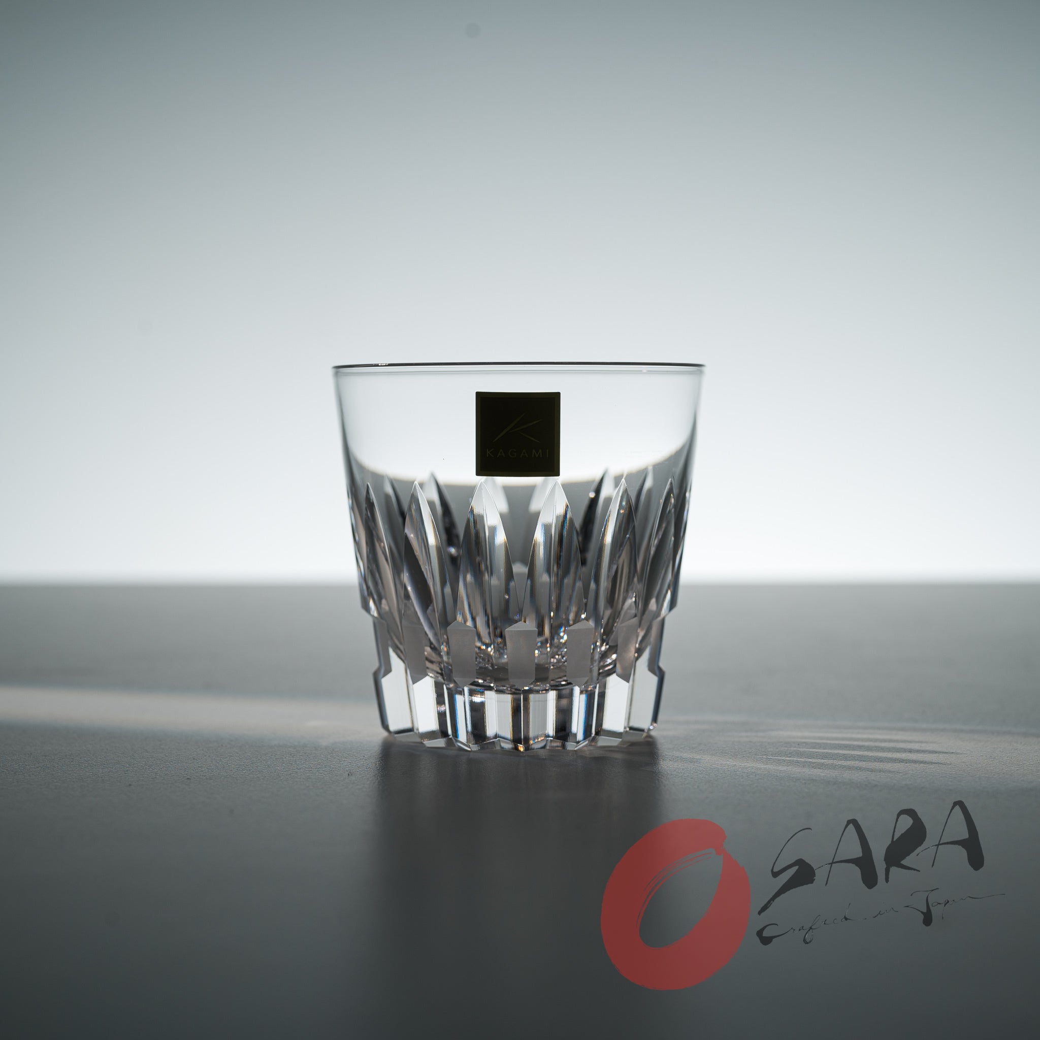 KAGAMI Crystal Japanese Handmade Sake Glass - 120 ml / Azekura