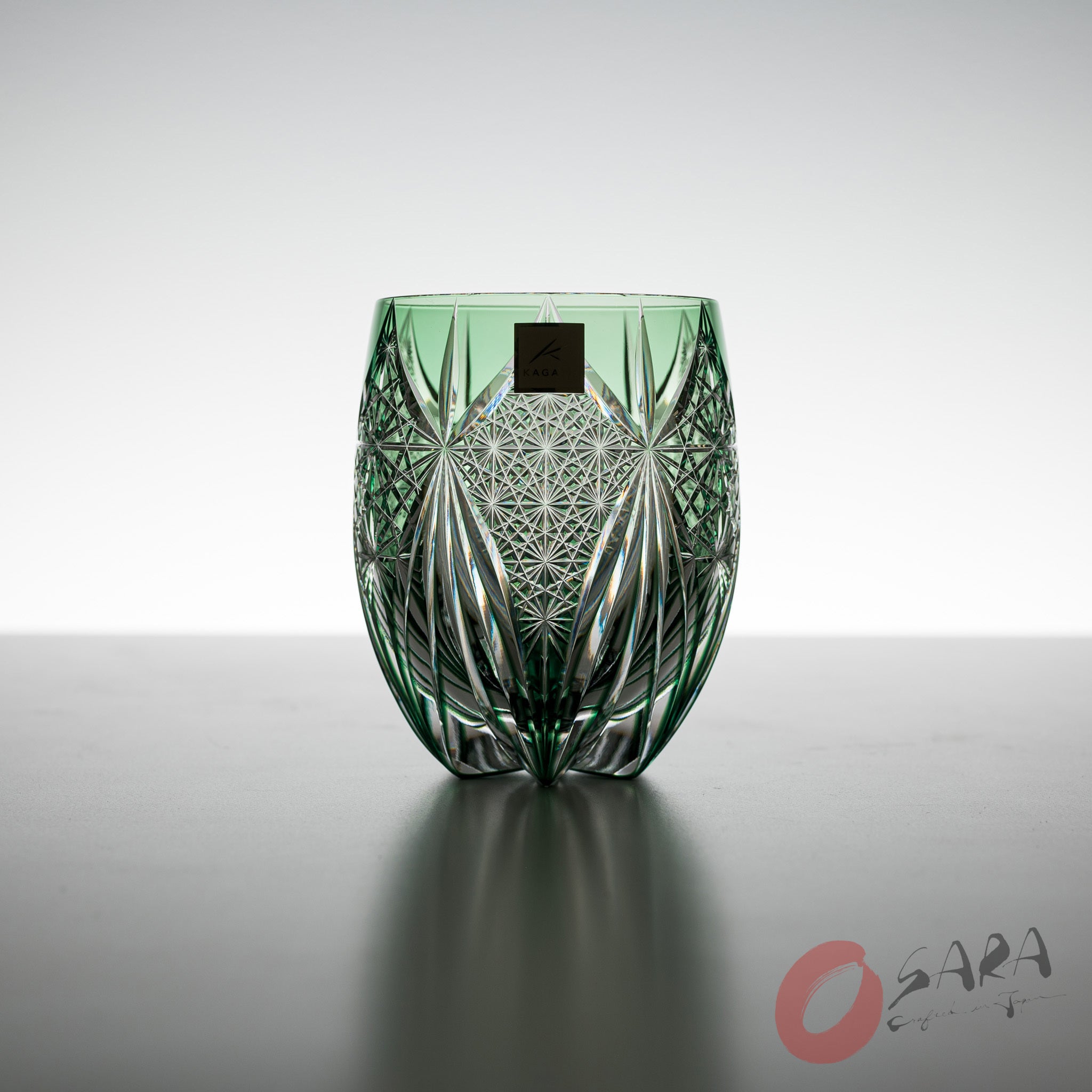 KAGAMI Crystal Round Rock Glass - Subaru Green / 昴 – Osara Australia