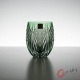 KAGAMI Crystal Round Rock Glass - Subaru Green / 昴